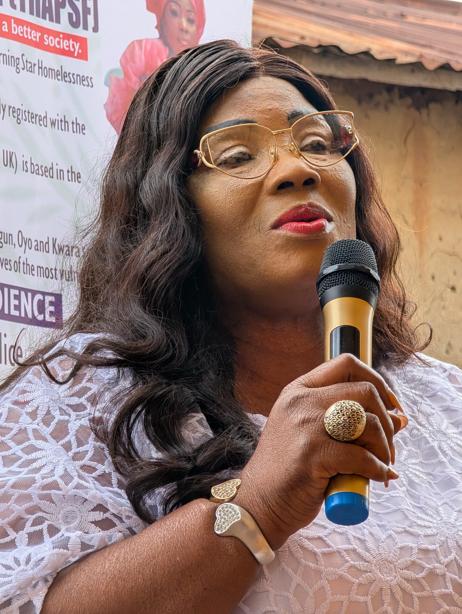 Prophetess Monsurat Speaking at Abuja Outreach