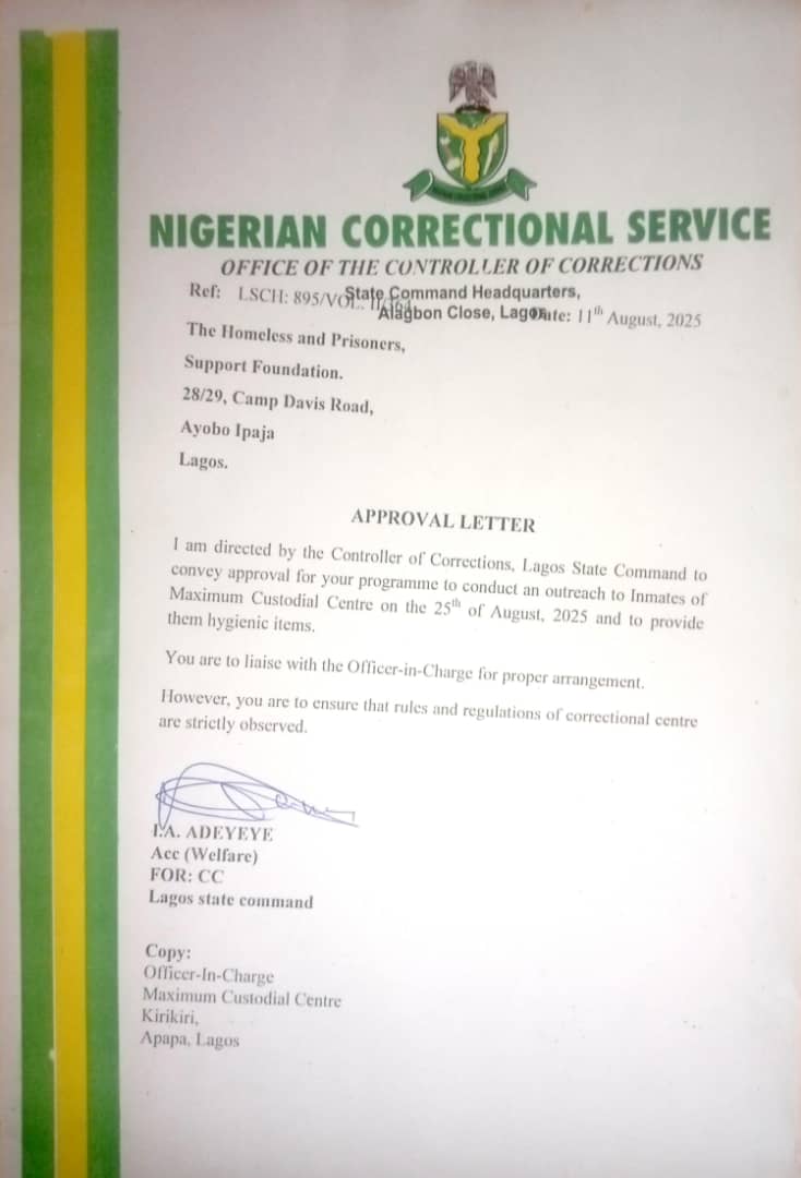 Lagos State Approval Letter