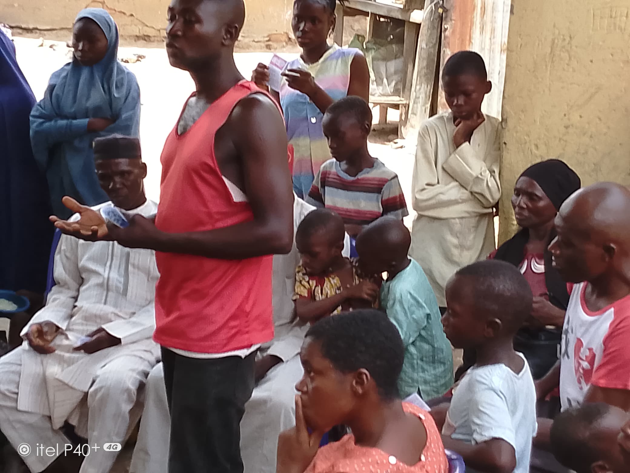 THPSF team member addressing Zamani community members